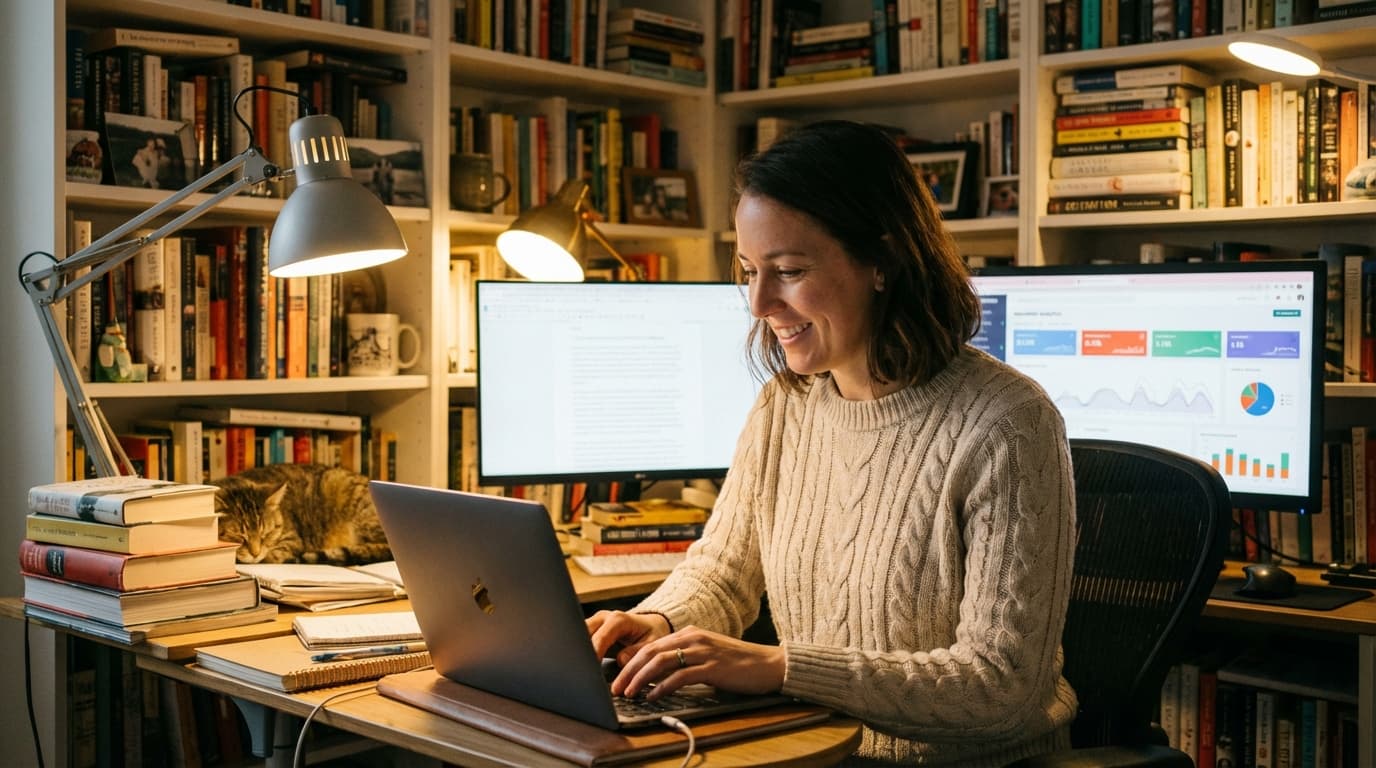 Nyhetsbrevplattform på laptop