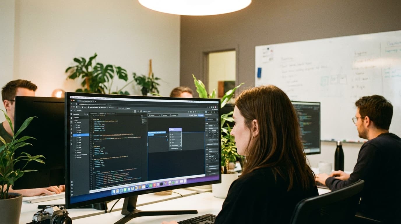 Webflow designverktøy på skjerm
